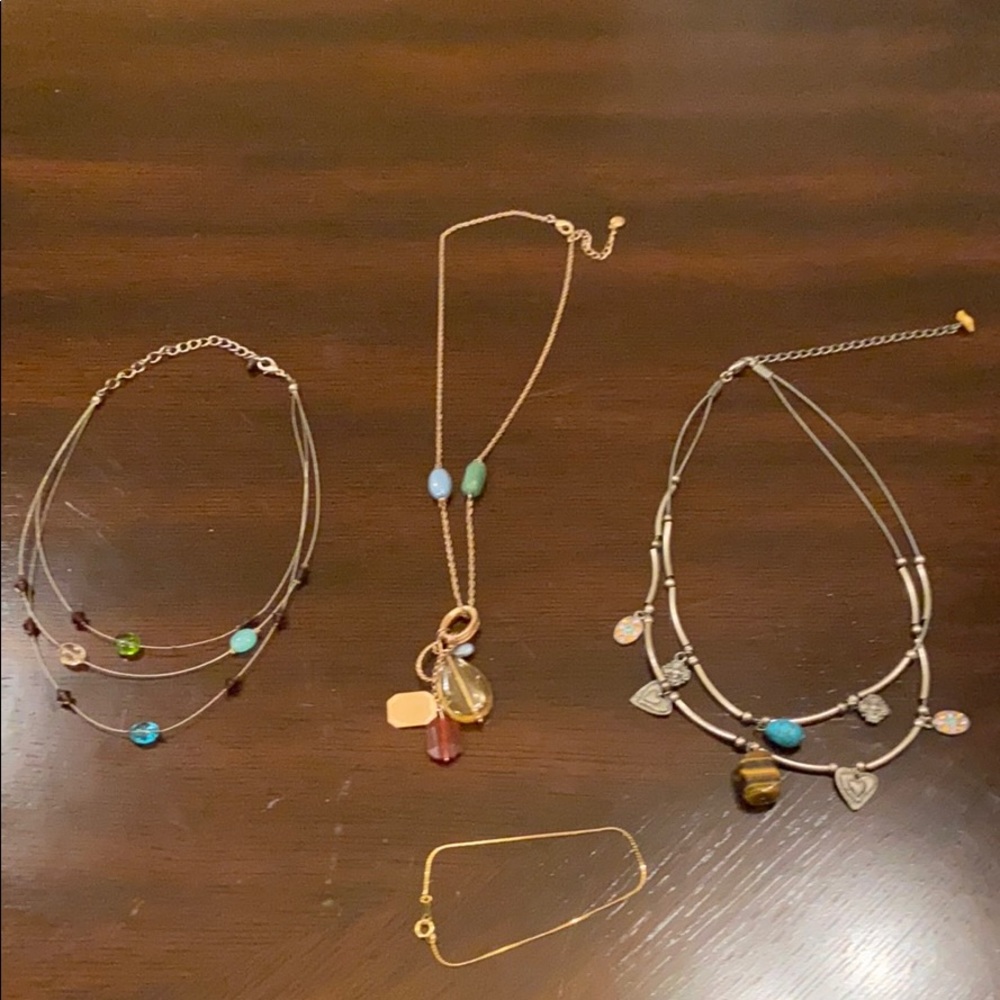 Set of 4 Necklaces/Ankle Bracelet
